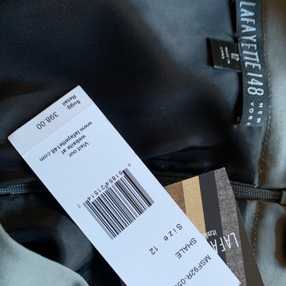 Lafayette 148 NWT  Full skirt size 12  30 inches long  Lined  green/ gray color - Picture 3 of 6